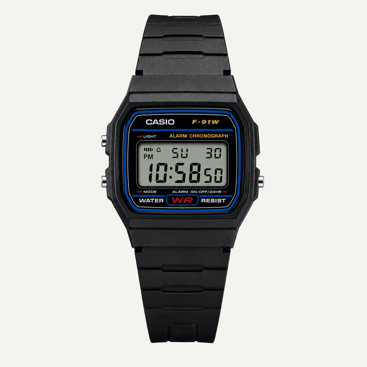 Casio F-91W Black Classic by Club Watch