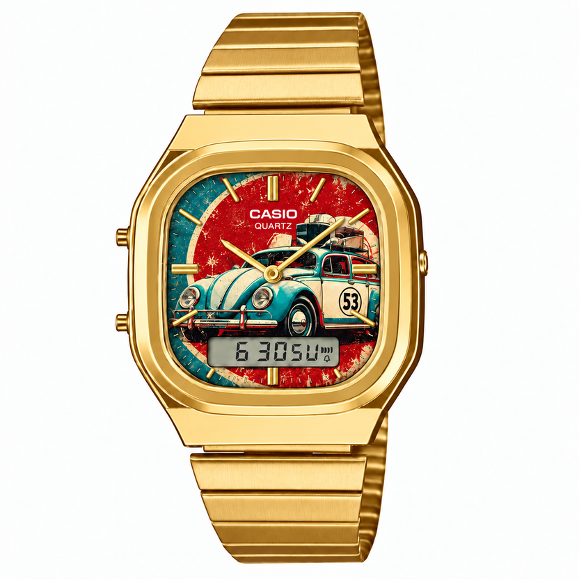 Casio AQ-240 Nostalji Arabalar Gold by Club Wear