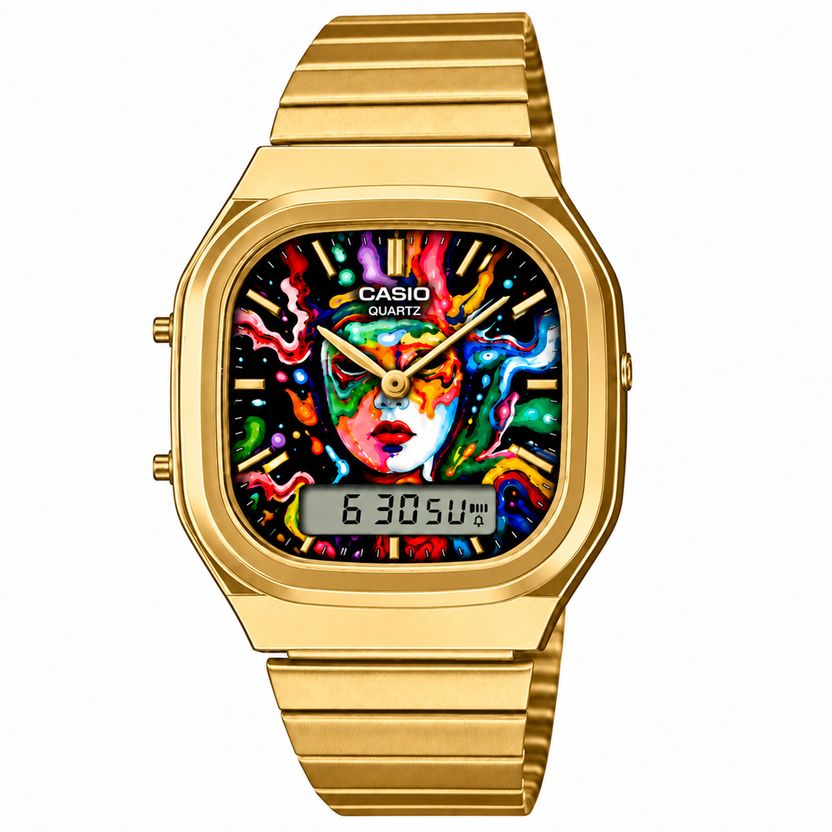 Casio AQ-240 Pop Art Gold by Club Wear