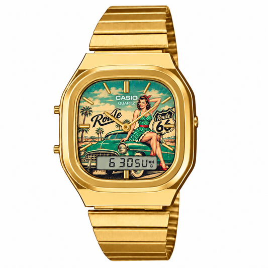 Casio AQ-240 Route66 Gold by Club Wear