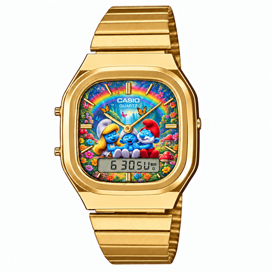 Casio AQ-240 Şirinler 2 Gold by Club Wear