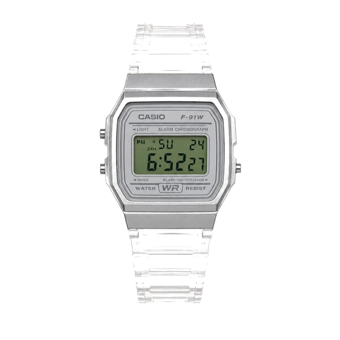 Casio F-91W Clear Silver