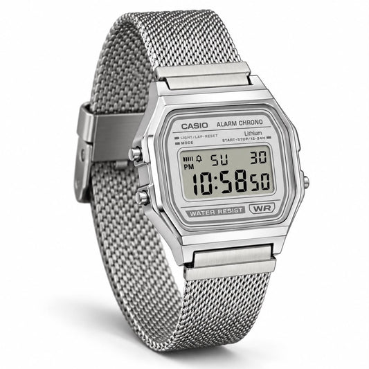 Casio A168WEM Çelik Hasır Kordon by Club Watch