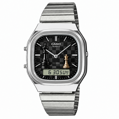 Casio AQ-240 Royal Chess Silver by Club Wear