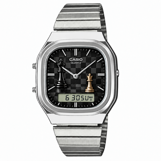 Casio AQ-240 Royal Chess Silver by Club Wear