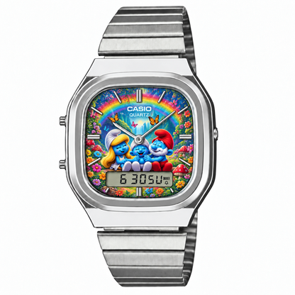 Casio AQ-240 Şirinler 2 Silver by Club Wear