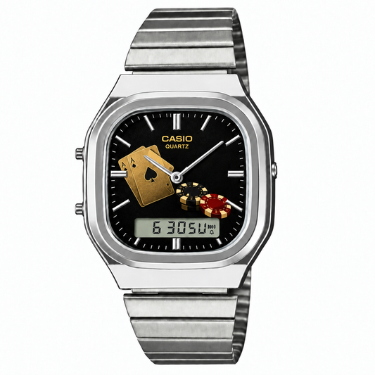 Casio AQ-240 Casino Royale Silver by Club Wear