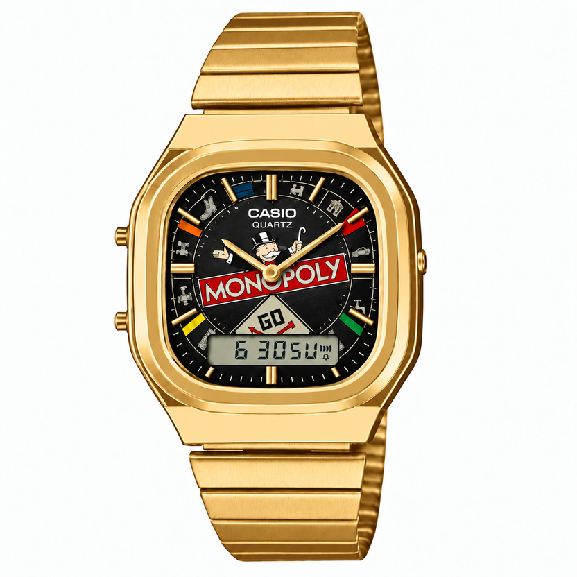 Casio AQ-240 Monopoly Gold by Club Wear