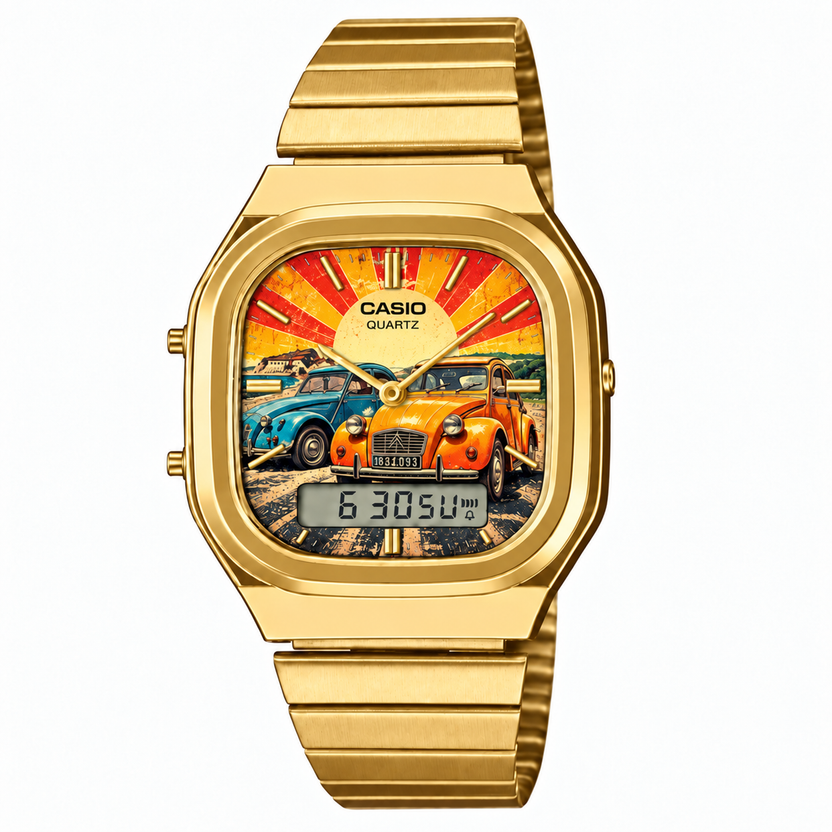 Casio AQ-240 Nostalji Araba 2 Gold by Club Wear