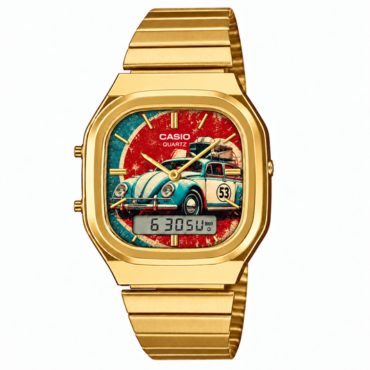 Casio AQ-240 Nostalji Arabalar Gold by Club Wear