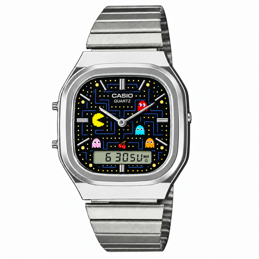 Casio AQ-240 Pac-Man Silver by Club Wear