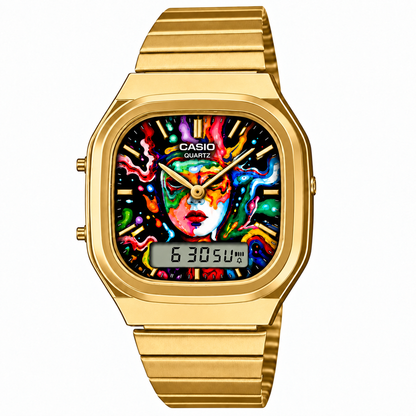 Casio AQ-240 Pop Art Gold by Club Wear