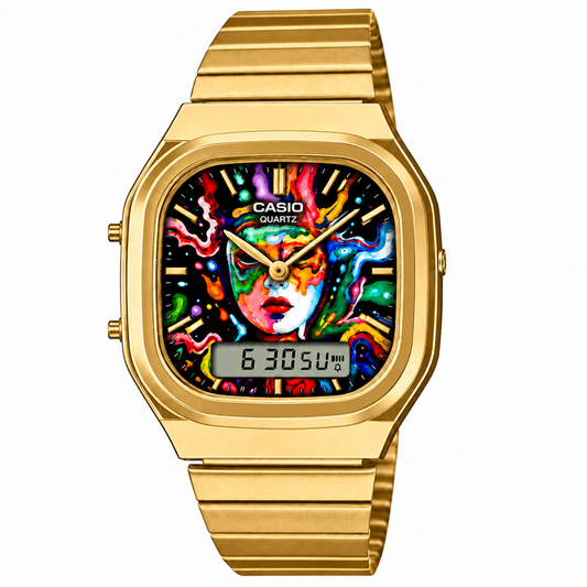Casio AQ-240 Pop Art Gold by Club Wear