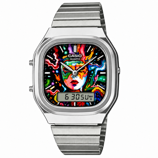 Casio AQ-240 Pop Art Silver by Club Wear