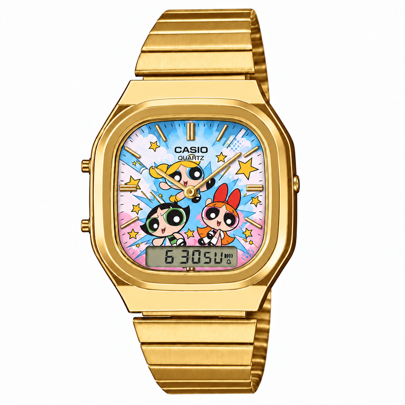 Casio AQ-240 Powerpuff Girls 2 Gold by Club Wear
