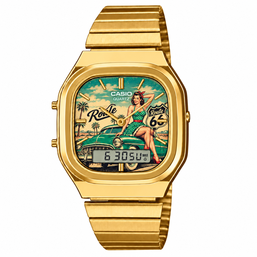 Casio AQ-240 Route66 Gold by Club Wear