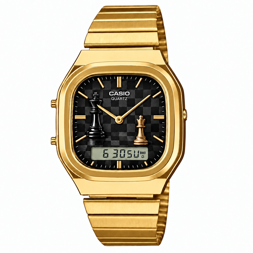 Casio AQ-240 Royal Chess Gold by Club Wear