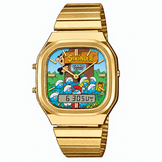 Casio AQ-240 Şirinler 3 Gold by Club Wear