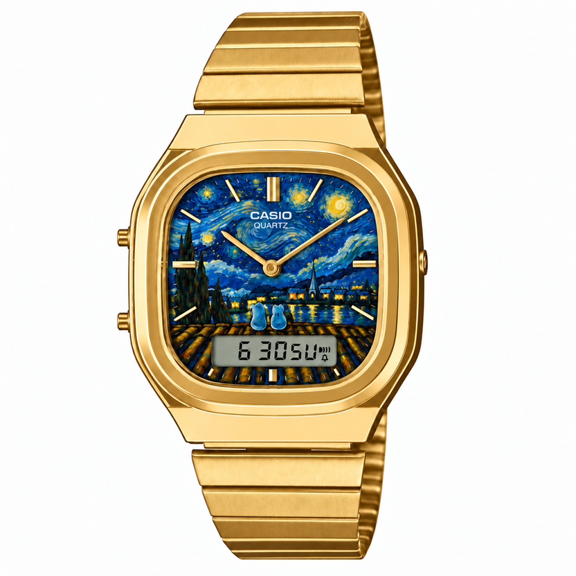 Casio AQ-240 Starry Night Gold by Club Wear