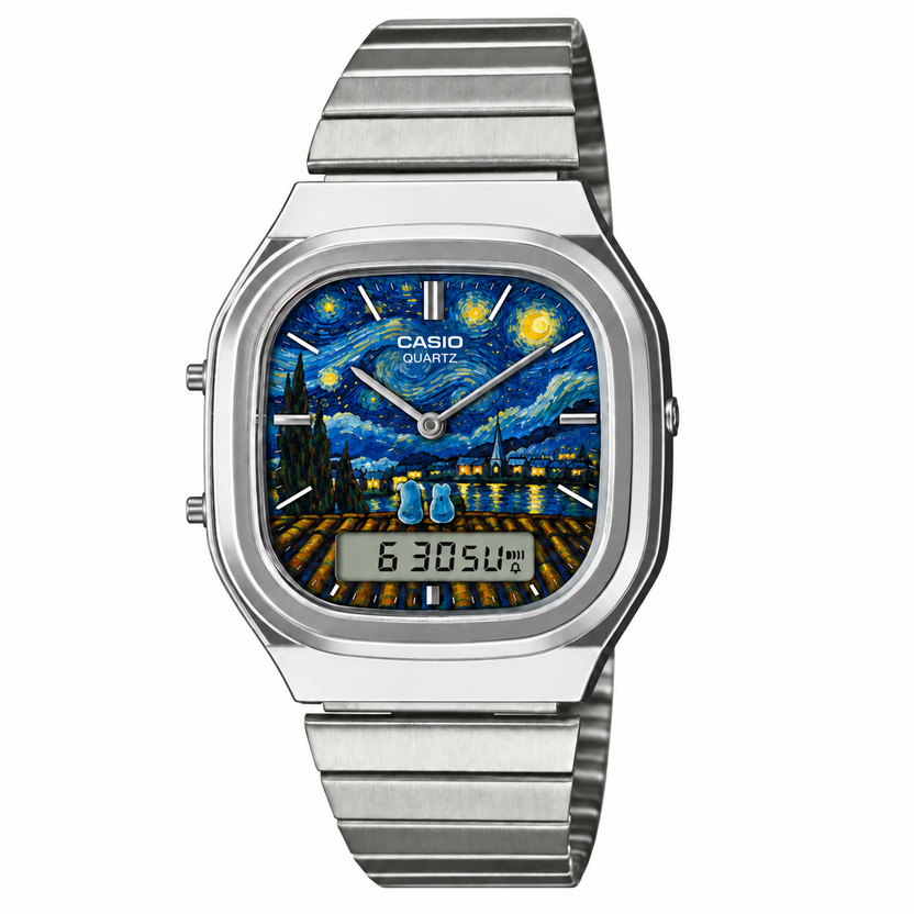 Casio AQ-240 Starry Night Silver by Club Wear