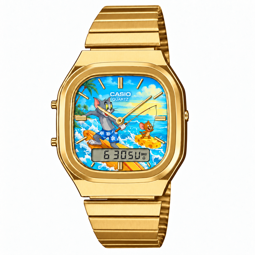 Casio AQ-240 Tom ve Jerry 2 Gold by Club Wear