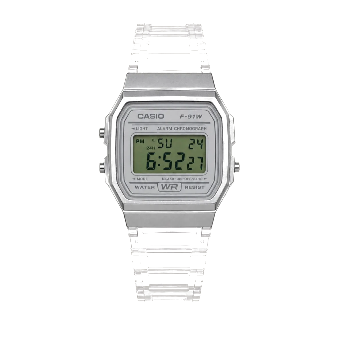 Casio F-91W Clear Silver
