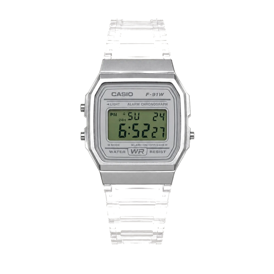 Casio F-91W Clear Silver