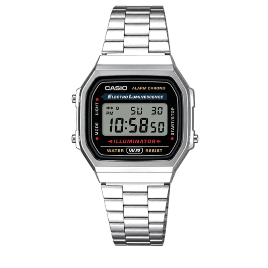 Casio A168 Silver Classic by Club Wear